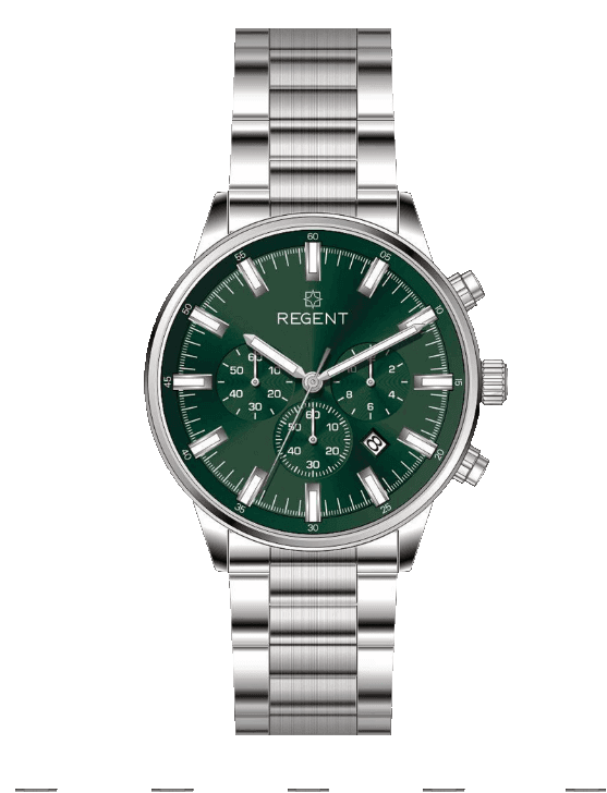 REGENT Emerald Sunburst Chronograph